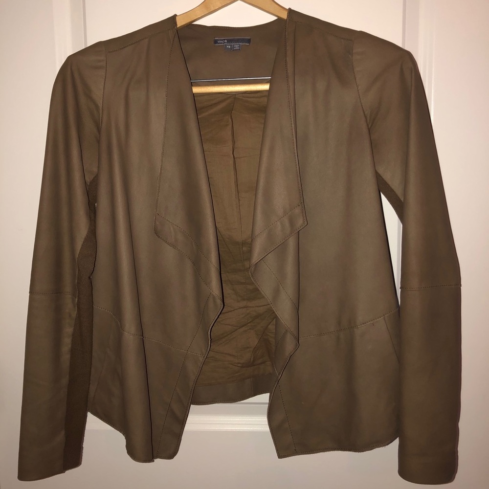 Vince brown leather jacket